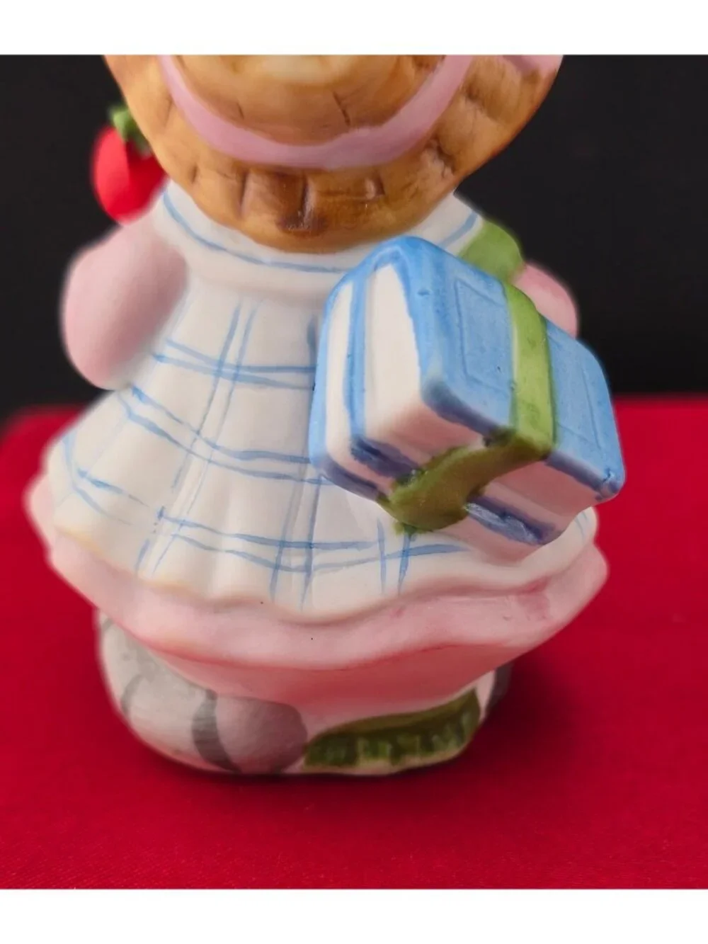 Kitty Cucumber Figurine Set Of 2 - 1988 B. Shackman - Porcelain Cat Ornaments